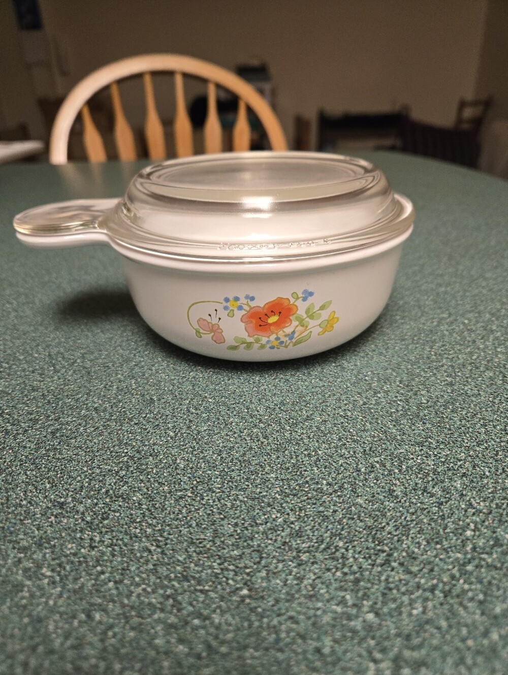 CorningWare Wildflower Grab It Bowl w/ Pyrex glass Lid